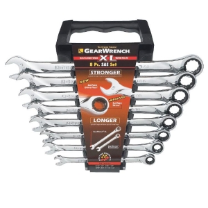 GearWrench 85198 Combination Spanner Set Ratcheting XL imperial 8 Pieces